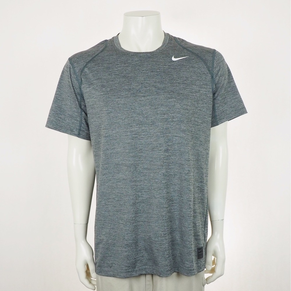 Nike Pro Cool Dri-Fit Fitted Tee Shirt Mens XL Heather Gray Training Gym Workout